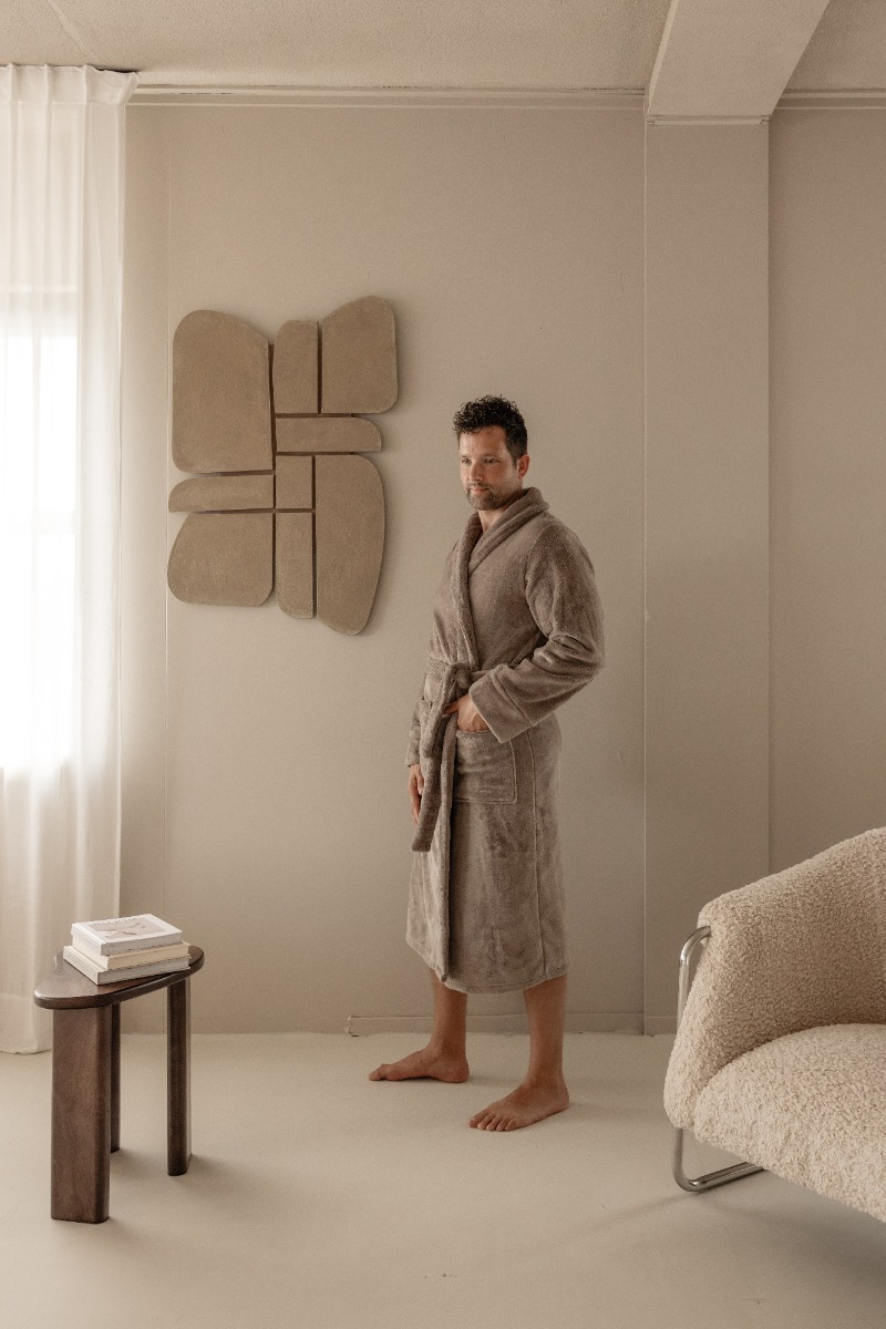Linolux Fleece Badjas Alva Taupe