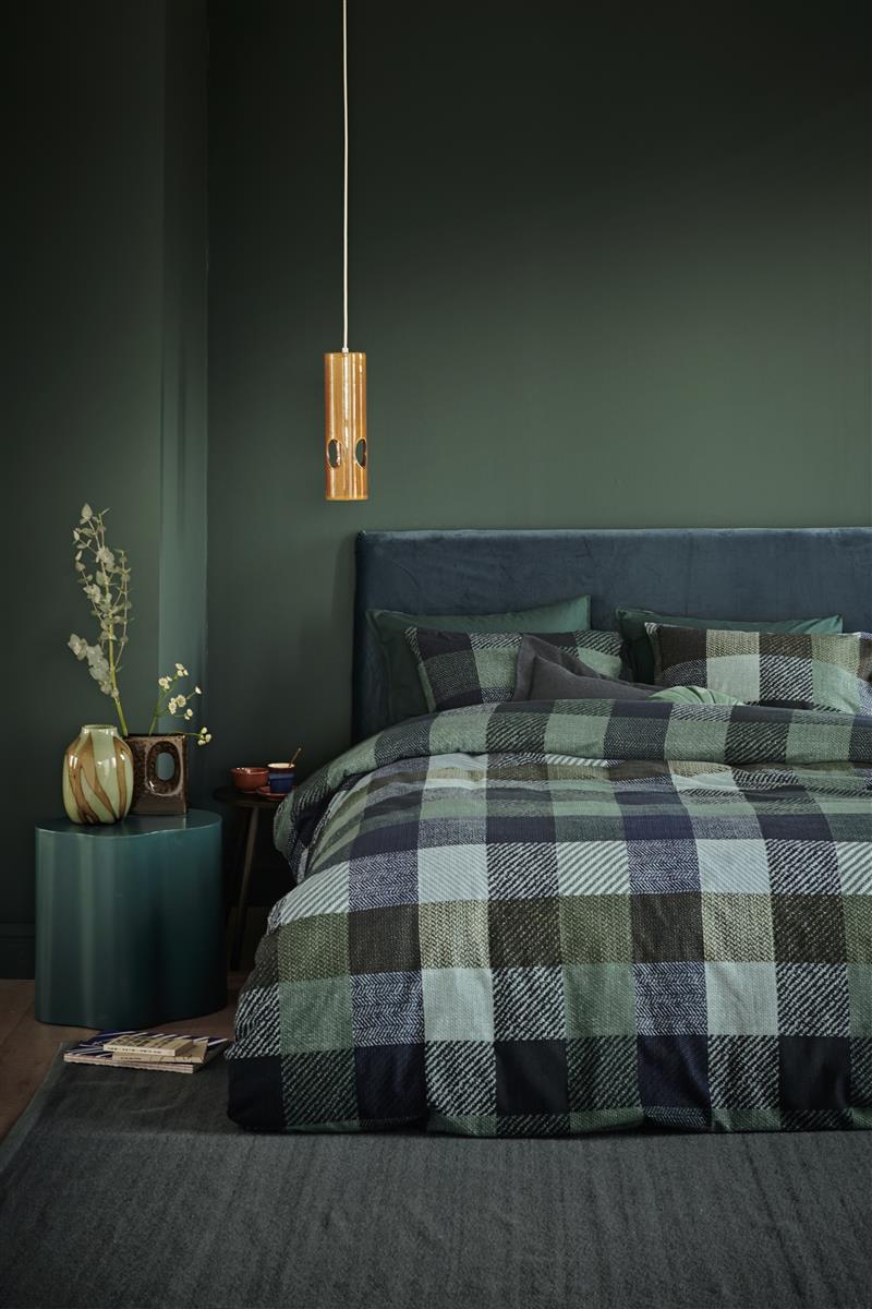 Beddinghouse Dekbedovertrek Flanel Beckett Blue Green