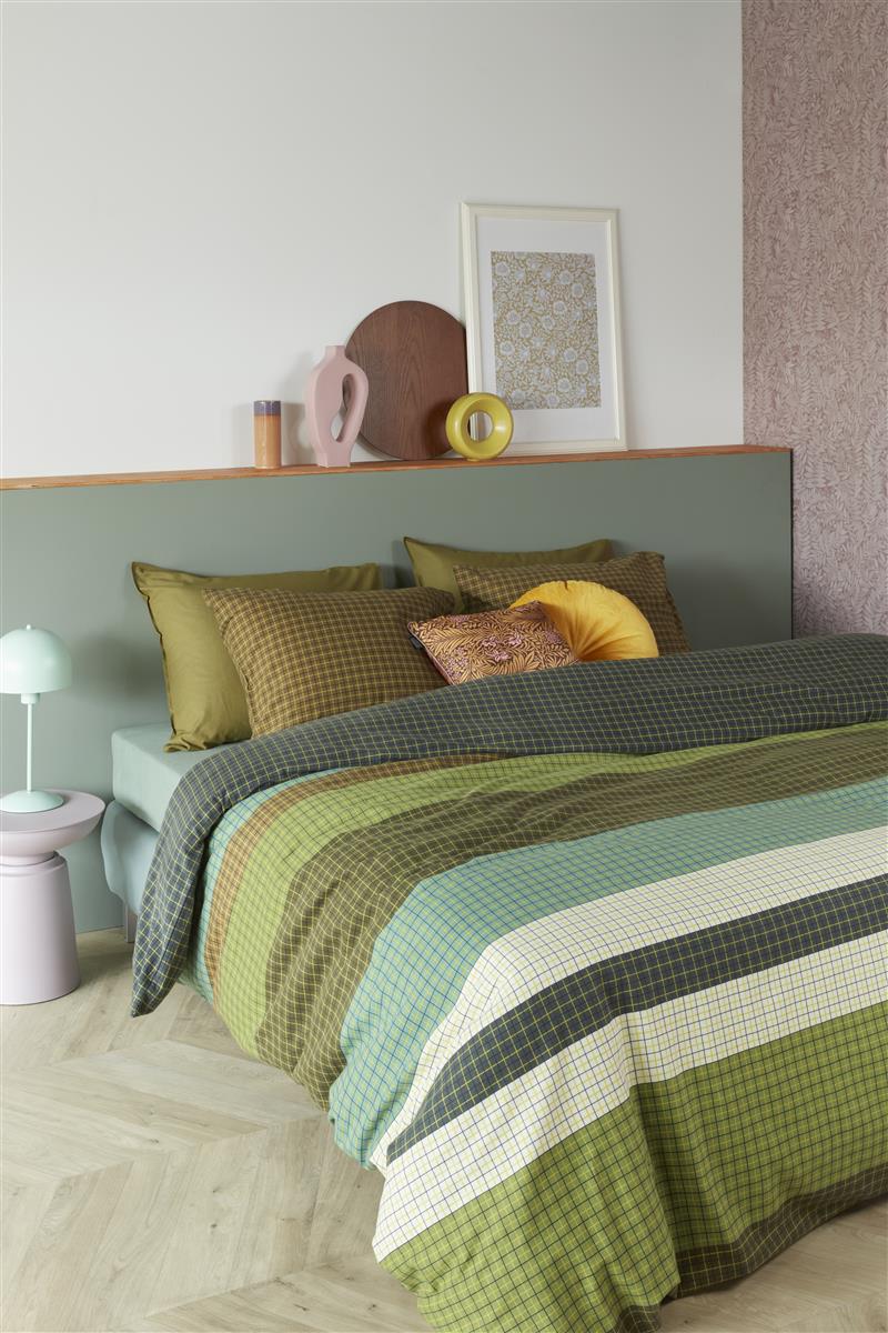 Beddinghouse Dekbedovertrek Flanel Juno Green