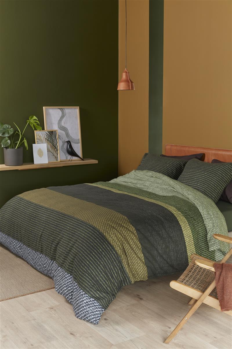 Beddinghouse Dekbedovertrek Flanel Menke Green
