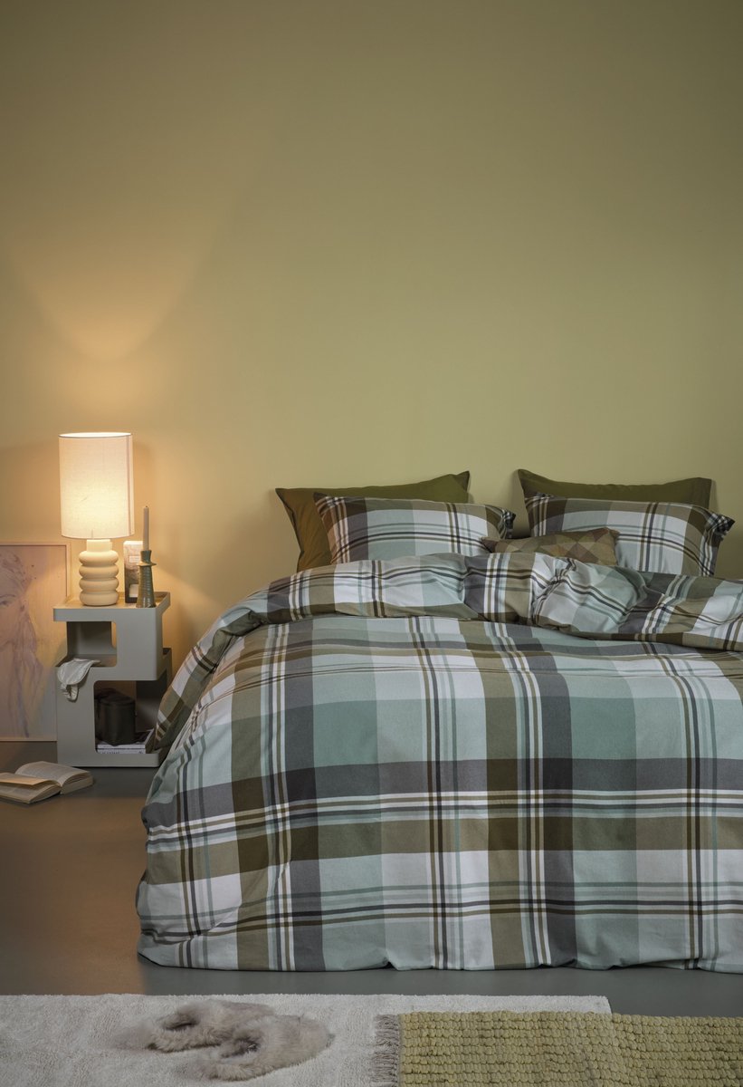 Beddinghouse Dekbedovertrek Flanel Vernon Green