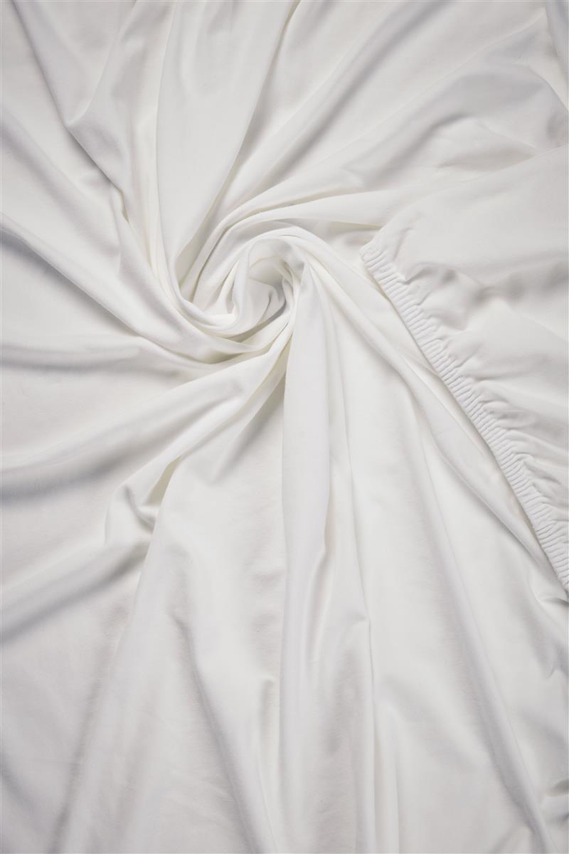 Beddinghouse Hoeslaken Jersey Stretch topper 220 gr White