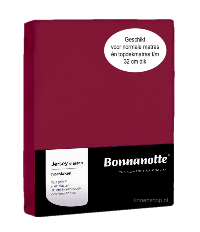 Bonnanotte (topper) Hoeslaken Jersey Elastan Amarant
