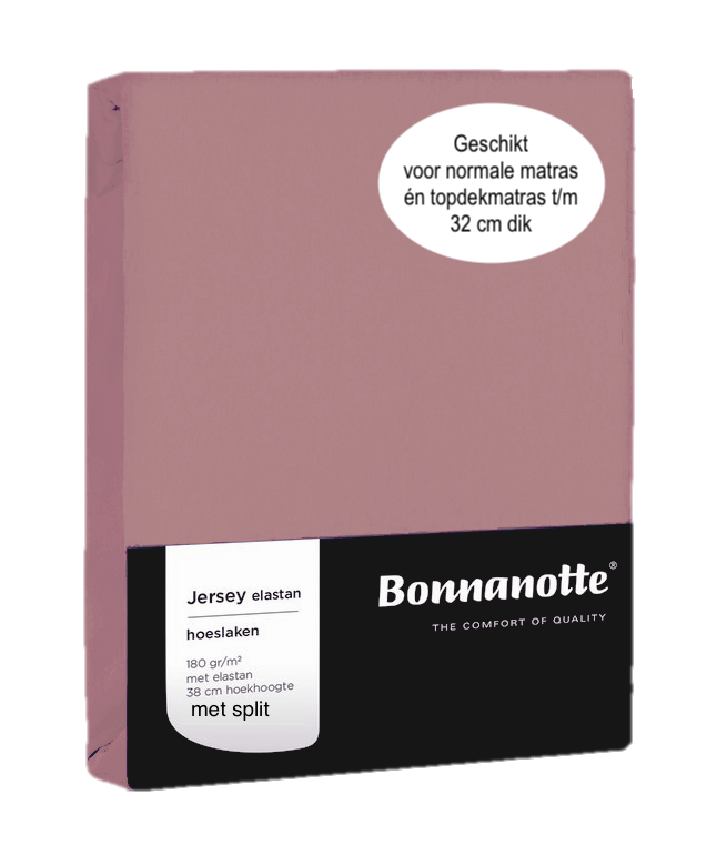Bonnanotte (topper) Hoeslaken Jersey Elastan Oudroze
