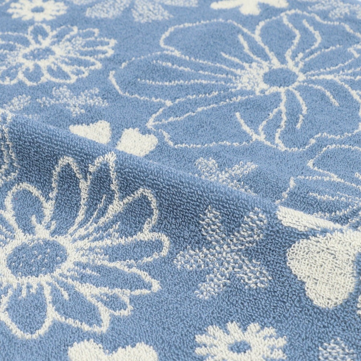 Bunzlau Castle Keukendoek Flowerbed Grey Blue