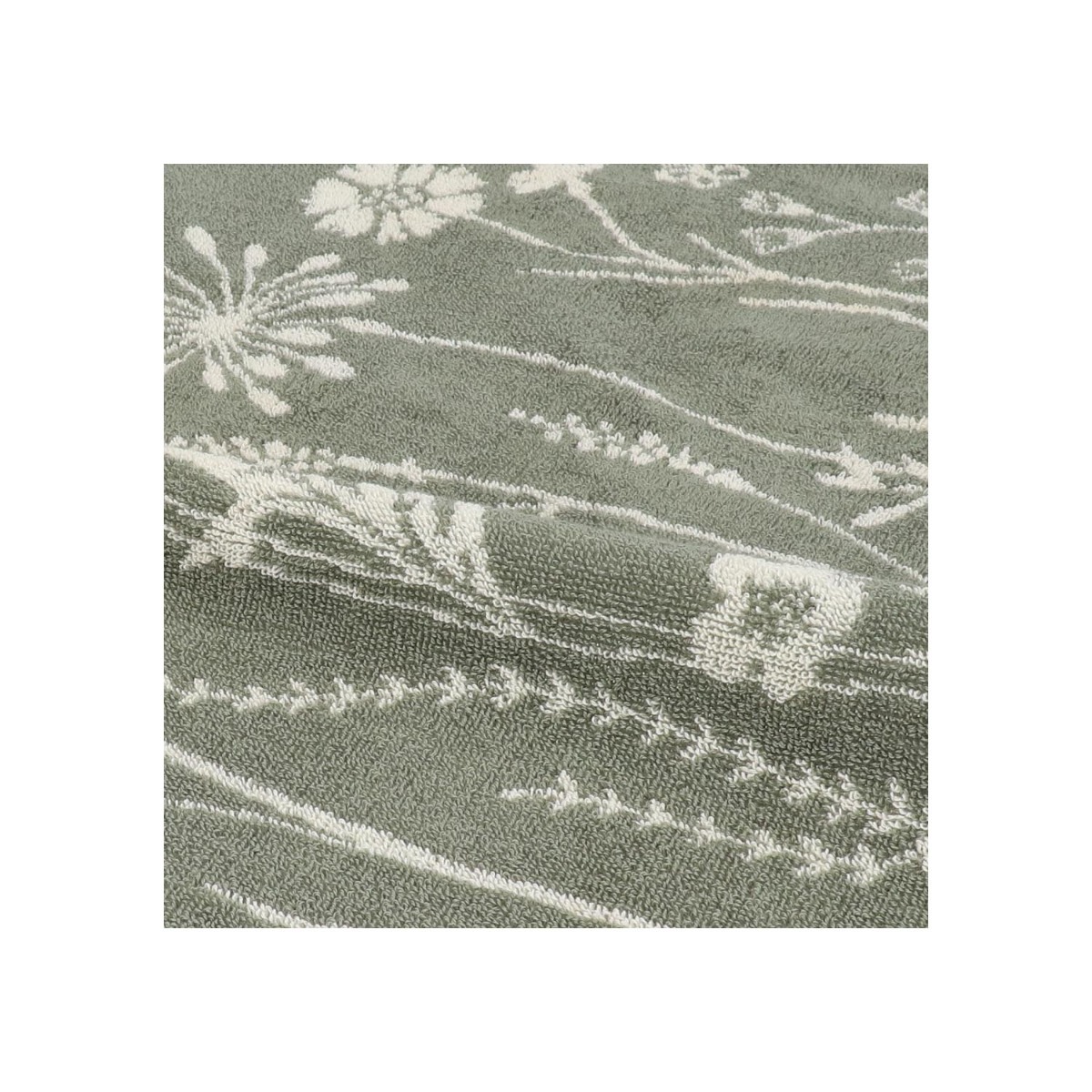 Bunzlau Castle Keukendoek Wild Flowers Dark Green GOTS