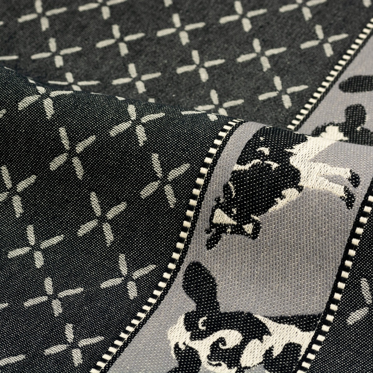 Bunzlau Castle Theedoek Cows Black GOTS