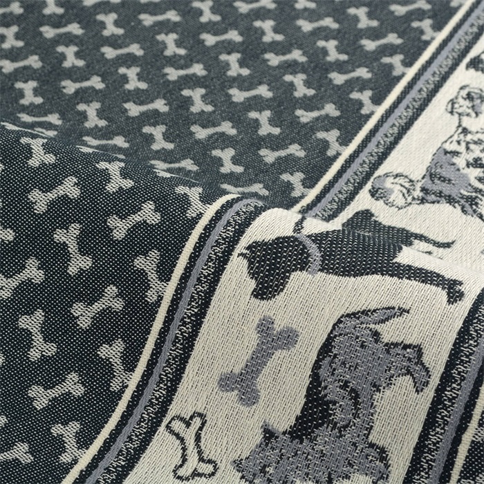 Bunzlau Castle Theedoek Dogs Black GOTS