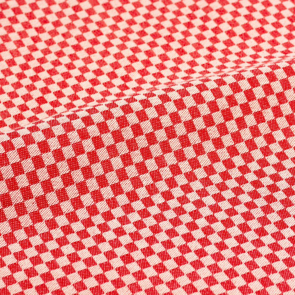Bunzlau Castle Theedoek Small Check Red