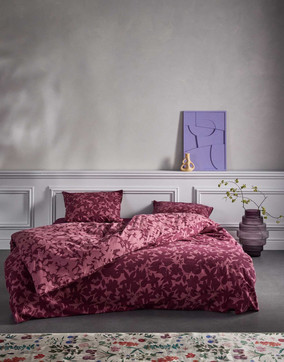 Essenza Dekbedovertrek Flanel Imara Burgundy