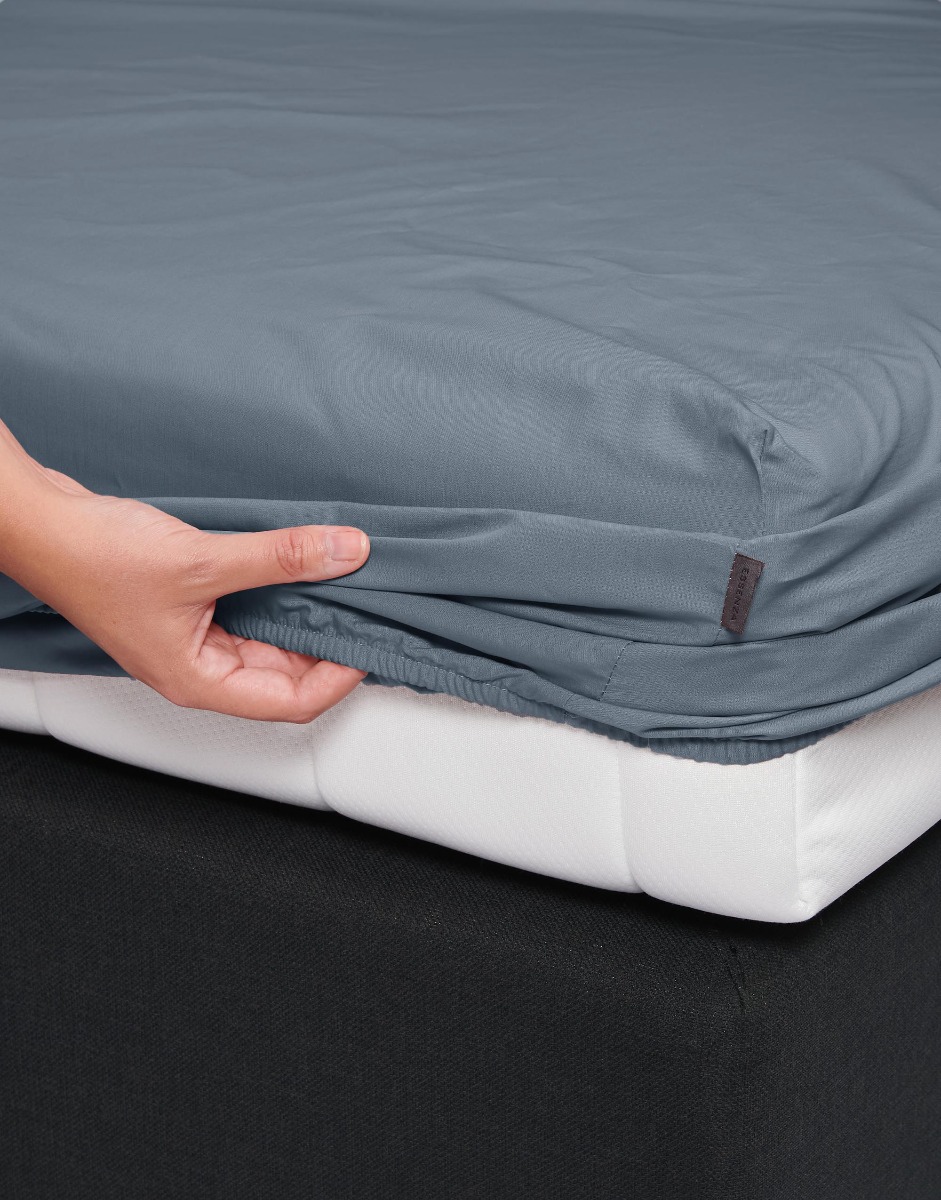 Essenza Hoeslaken 300 count Satijn Minte Denim