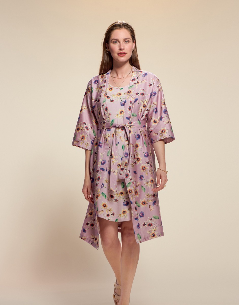 Essenza Kimono Short Sarai Fiorre Pale Lilac