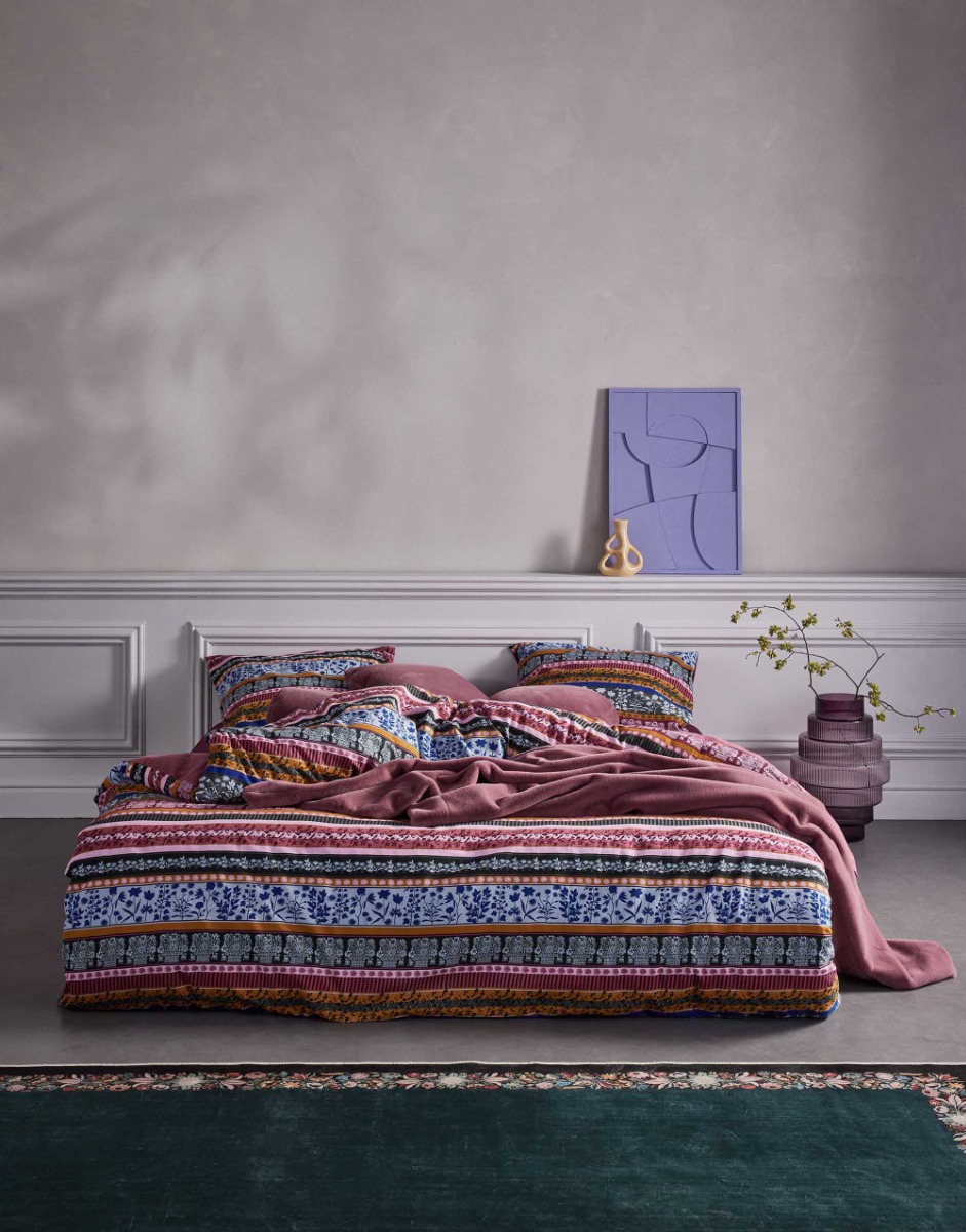 Essenza Plaid Furry Mauve 150x200