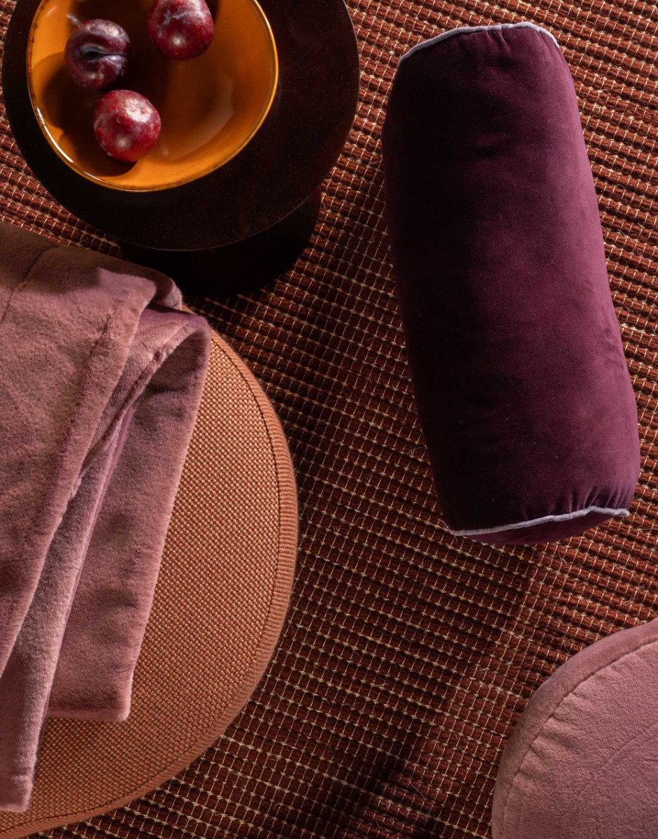 Essenza Plaid Furry Mauve 150x200