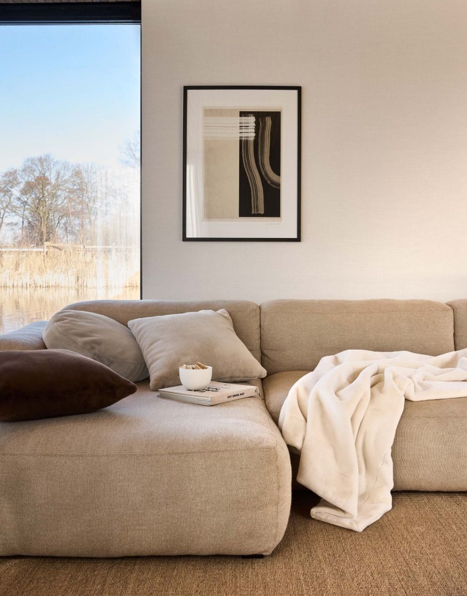 Essenza Plaid Furry Vanilla