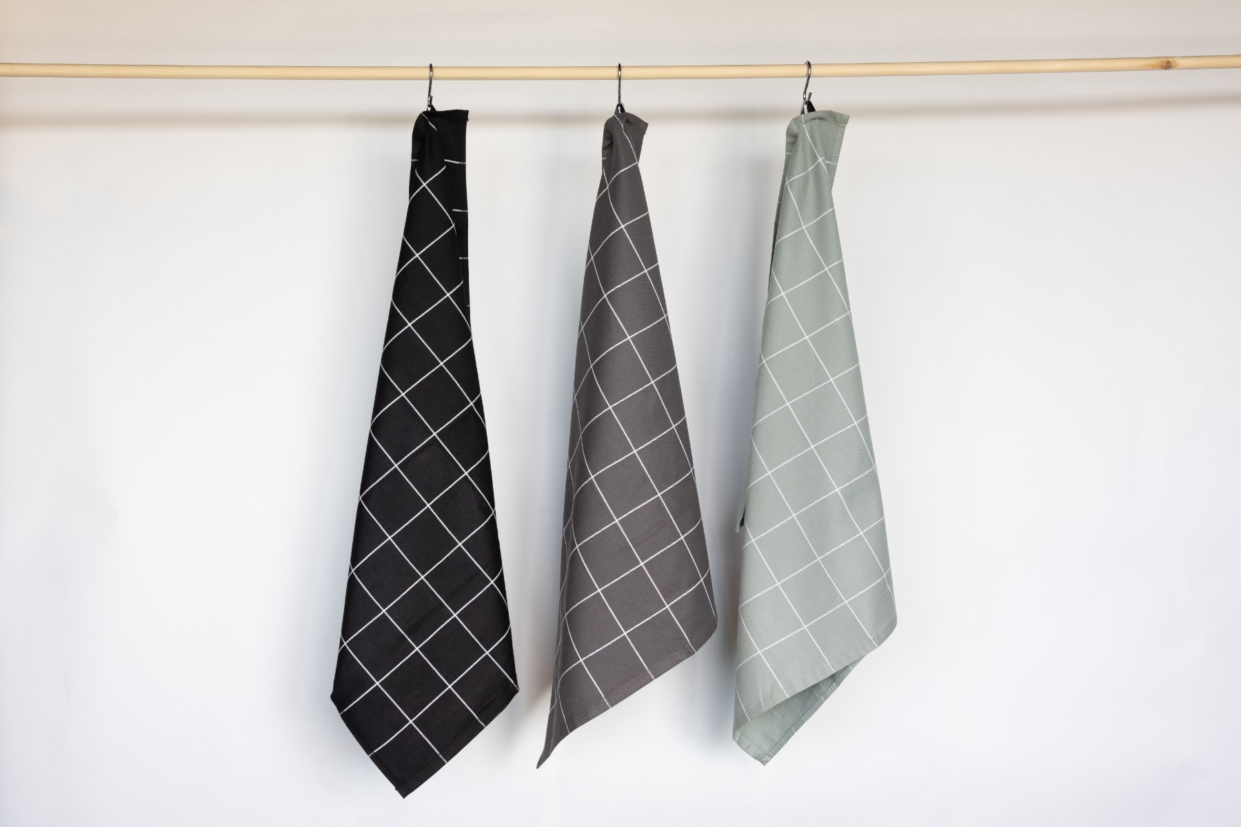 Jorzolino Theedoek Grote Ruit Black 65x65
