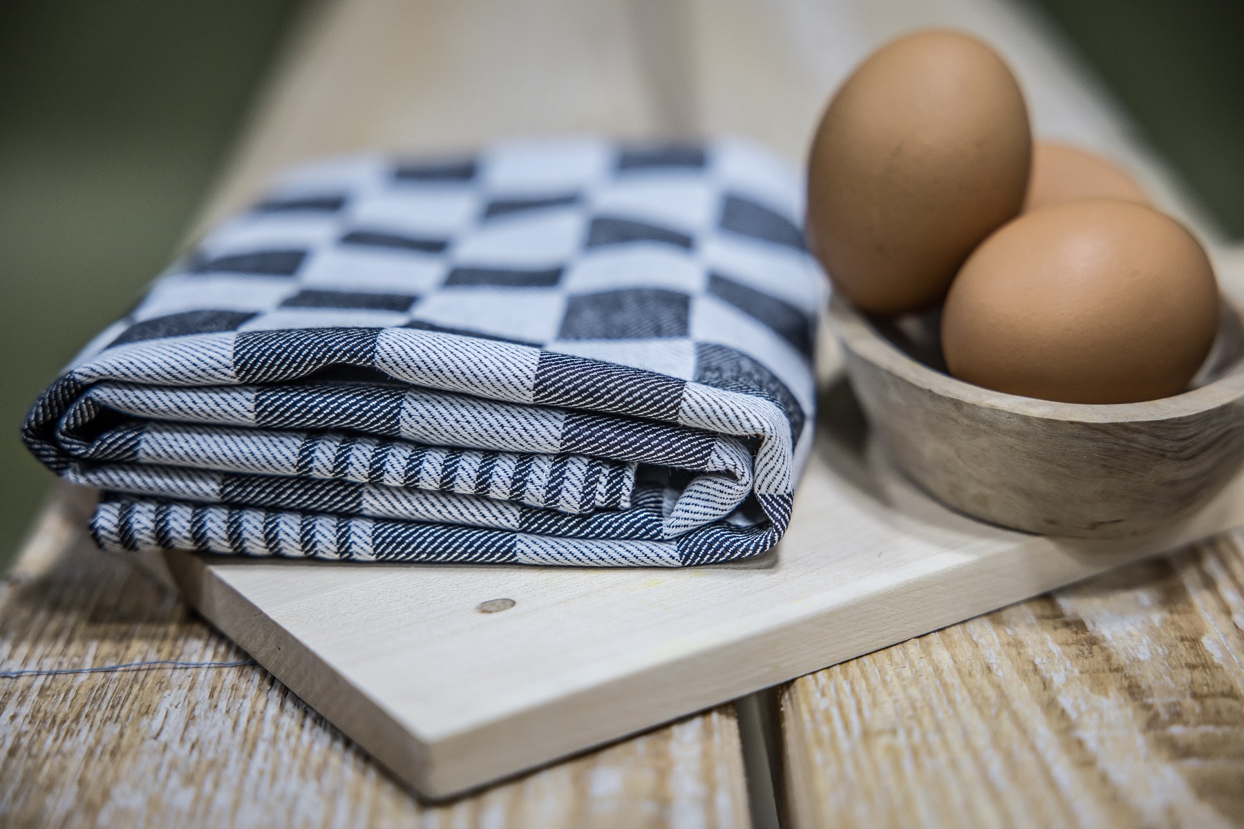 Jorzolino Theedoek Kleine Ruit Black 65x65