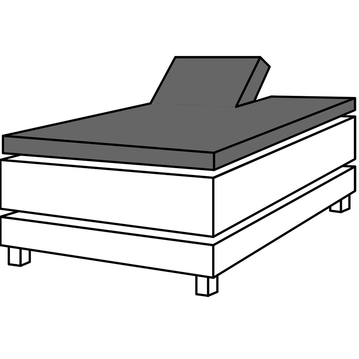 Linolux Hoeslaken Jersey Splittopper Stone