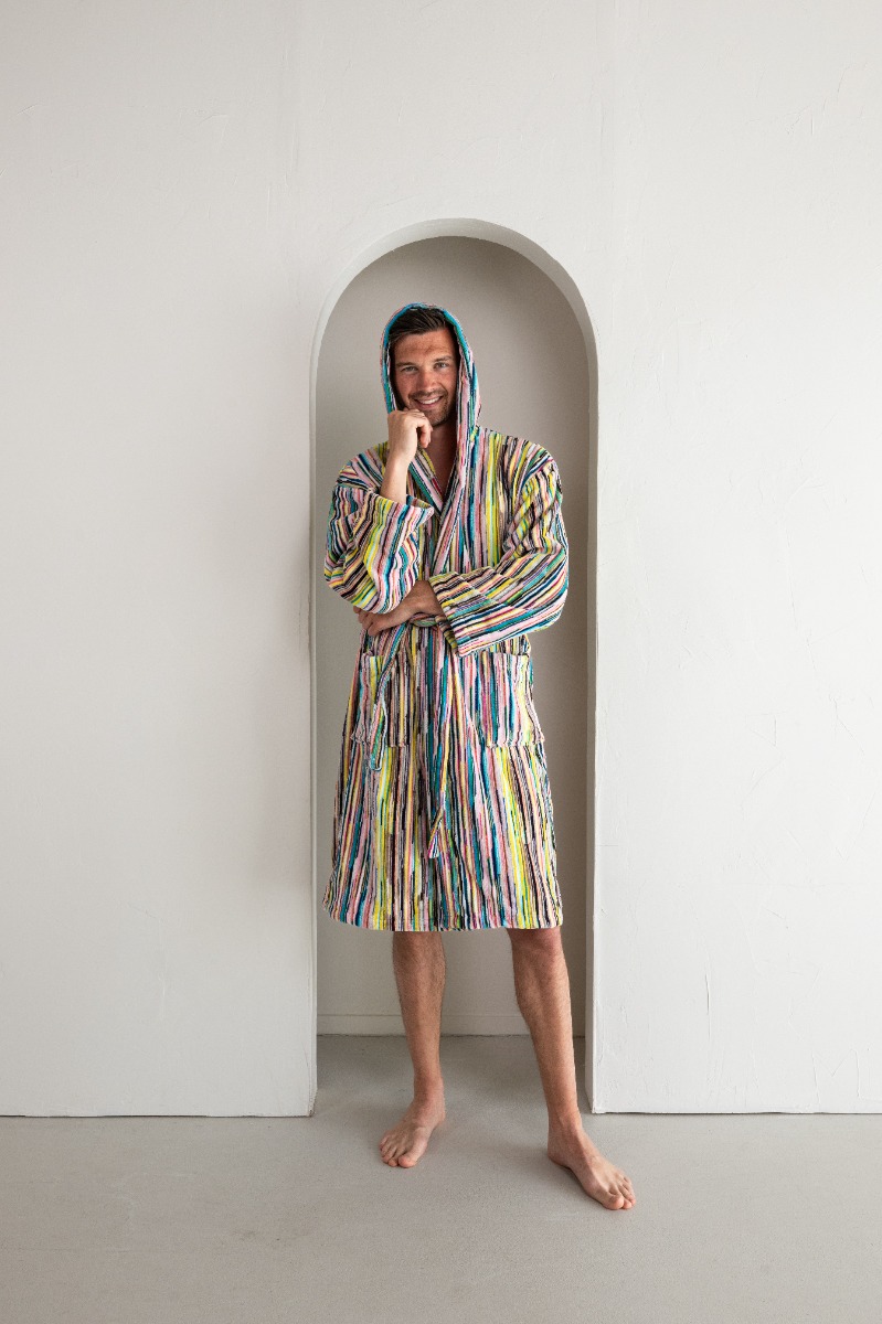 Linolux Badjas Velours Luca Multi