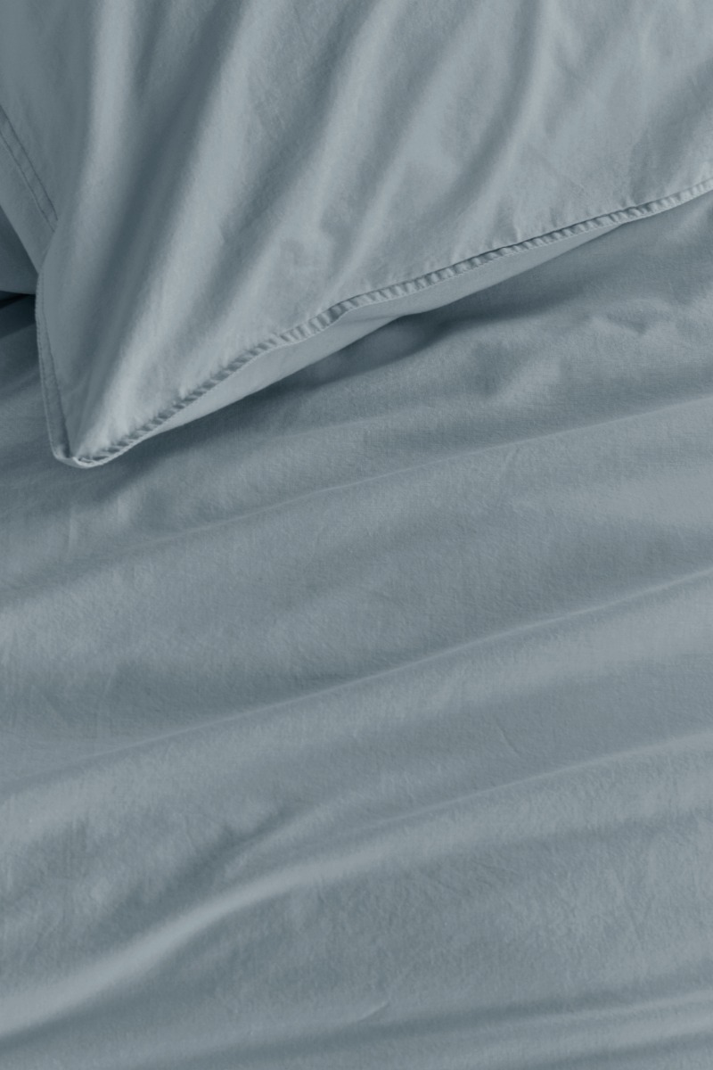 Linolux Kussensloop Washed Cotton Blue 60x70
