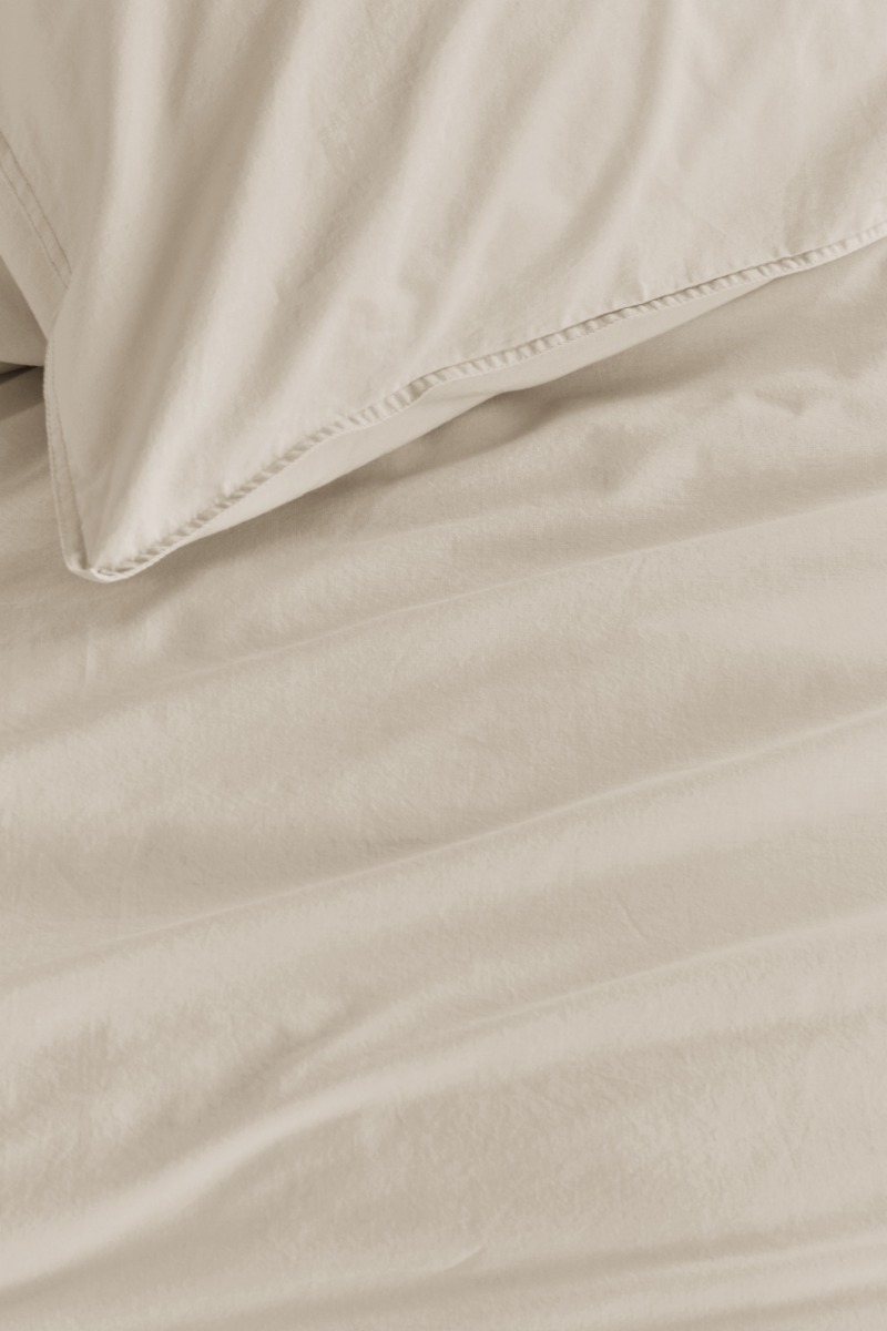 Linolux Kussensloop Washed Cotton Stone 60x70