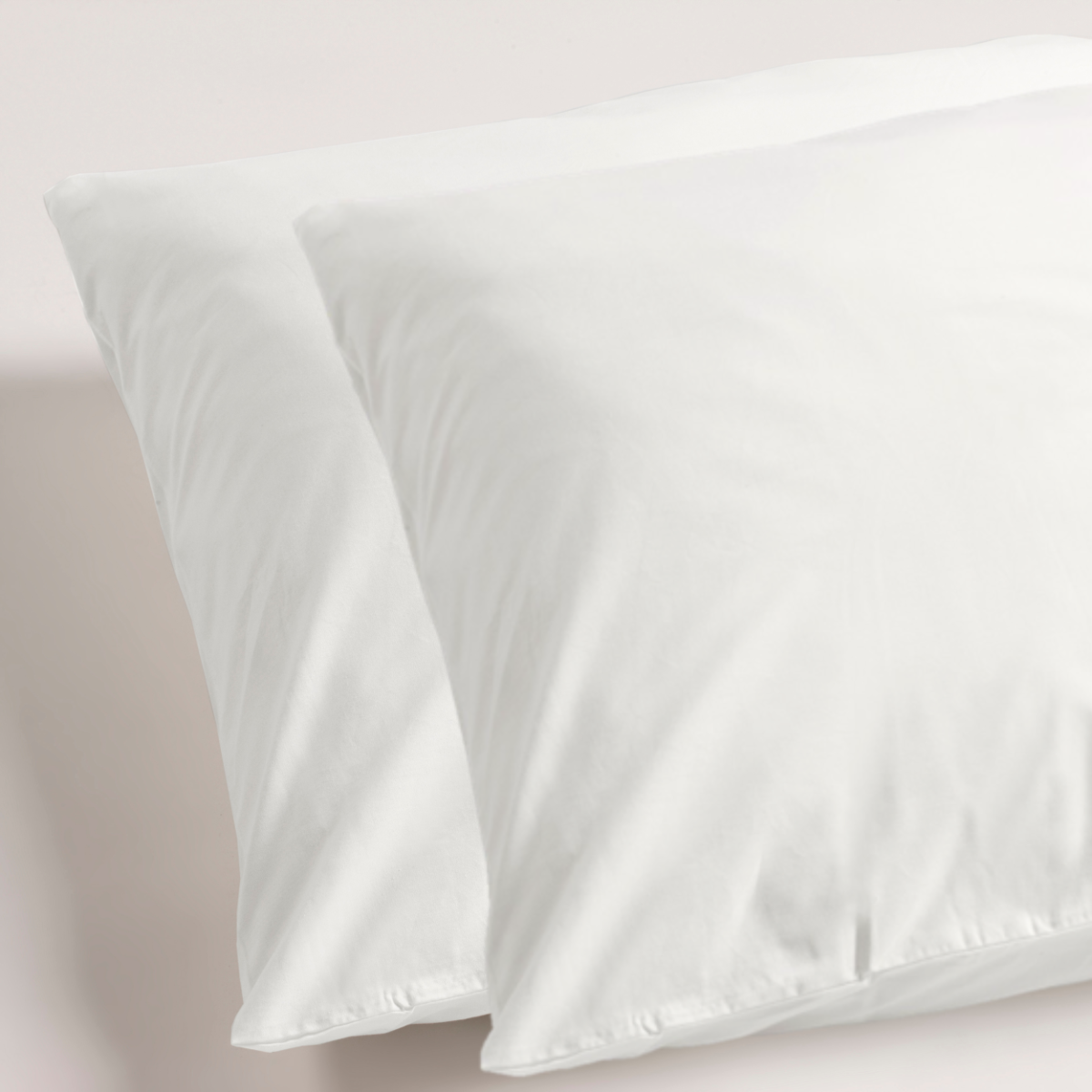 Linolux Kussensloop 400 count Satijn White 2x 60x70