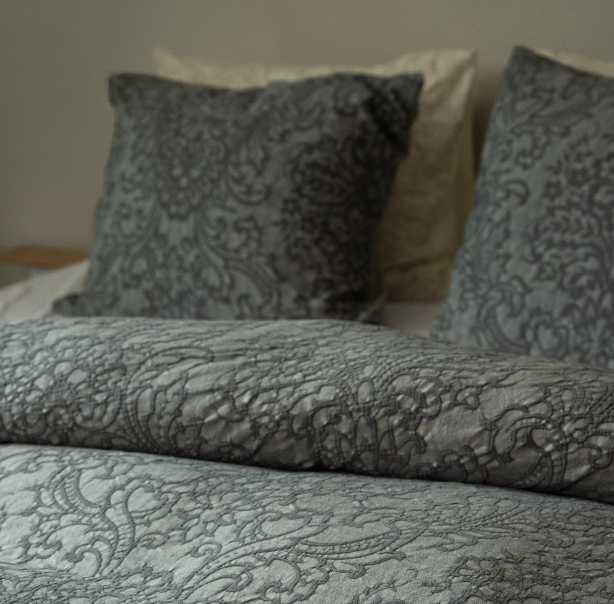 Linolux Kussensloop Barok Anthracite 60x70