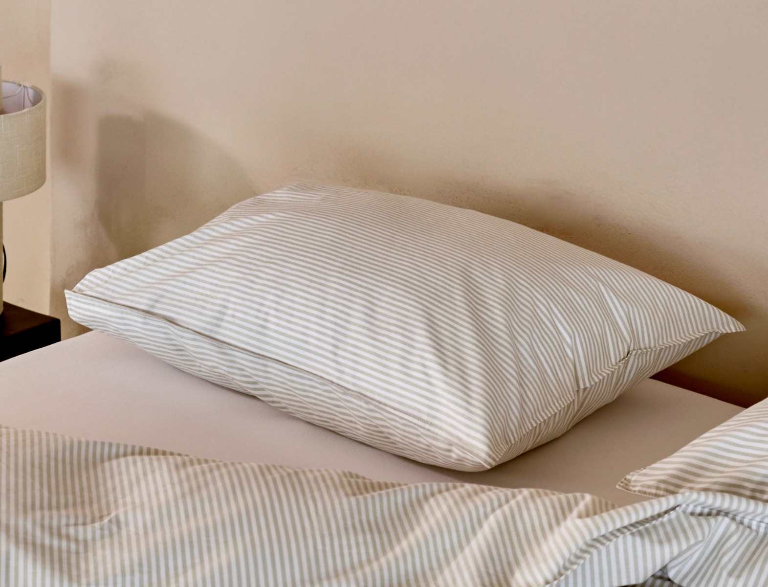 Linolux Kussensloop Fresh Stripe Mineral Green 60x70