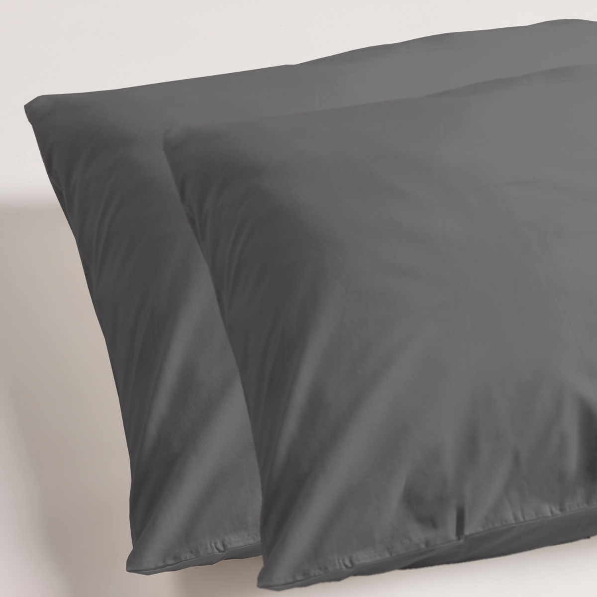 Linolux Kussensloop Katoen Perkal Anthracite 2x 60x70