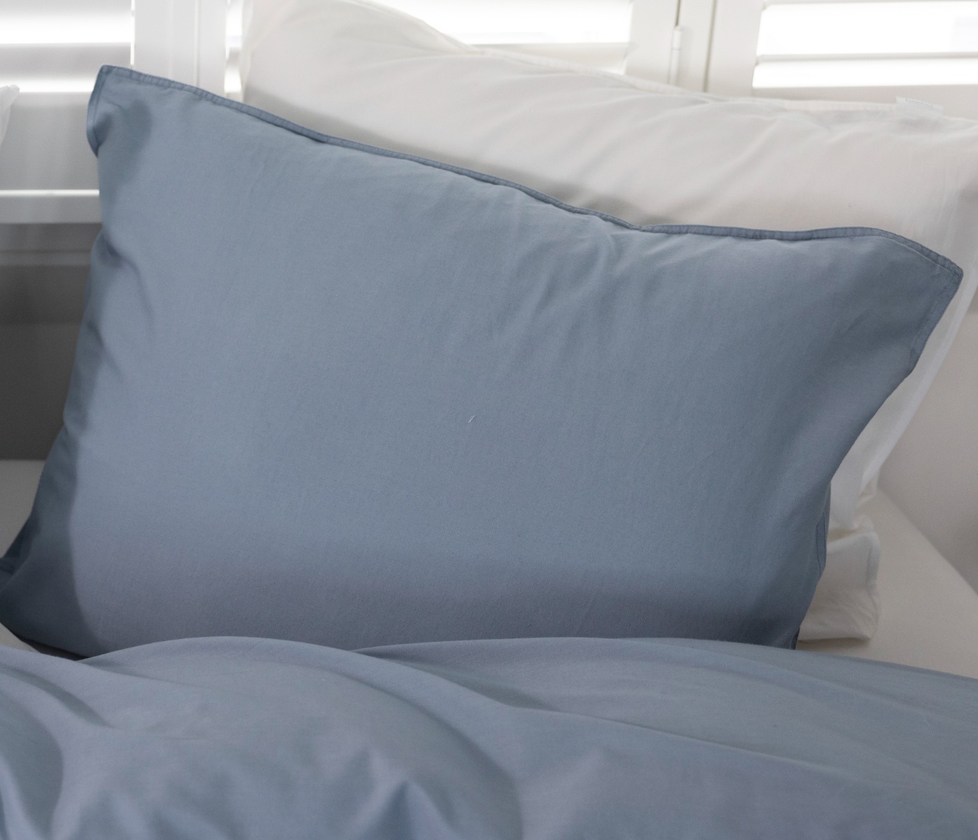 Linolux Kussensloop Washed Cotton Denim 60x70