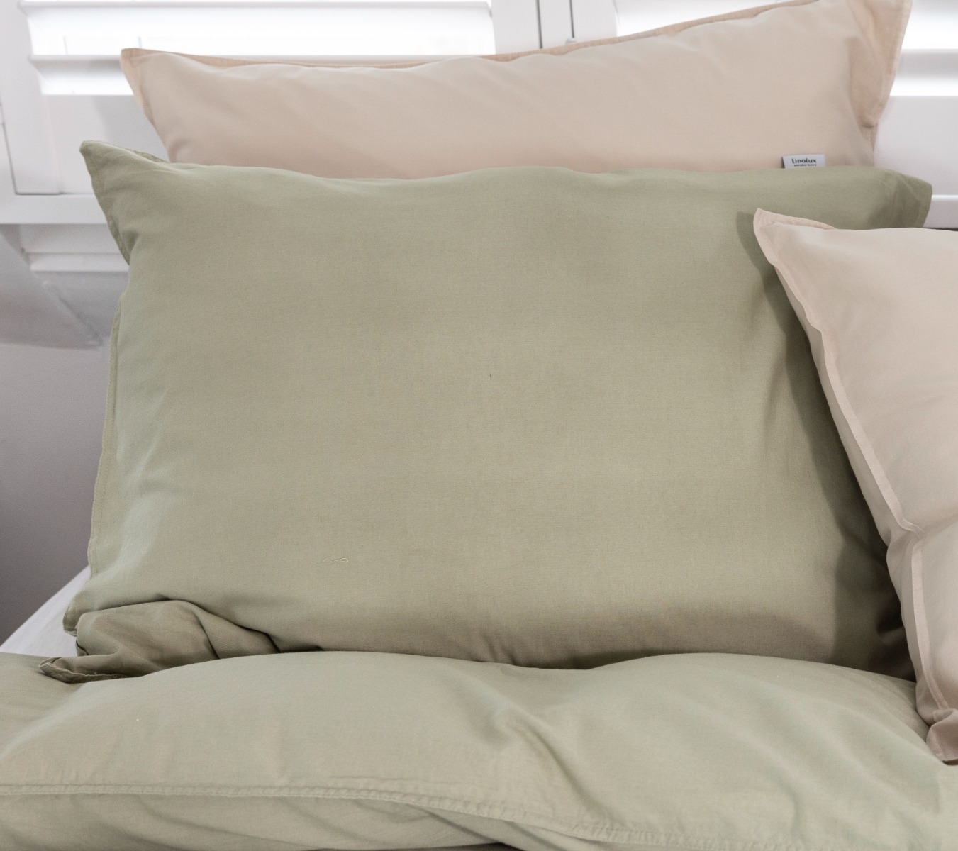 Linolux Kussensloop Washed Cotton Moss 60x70