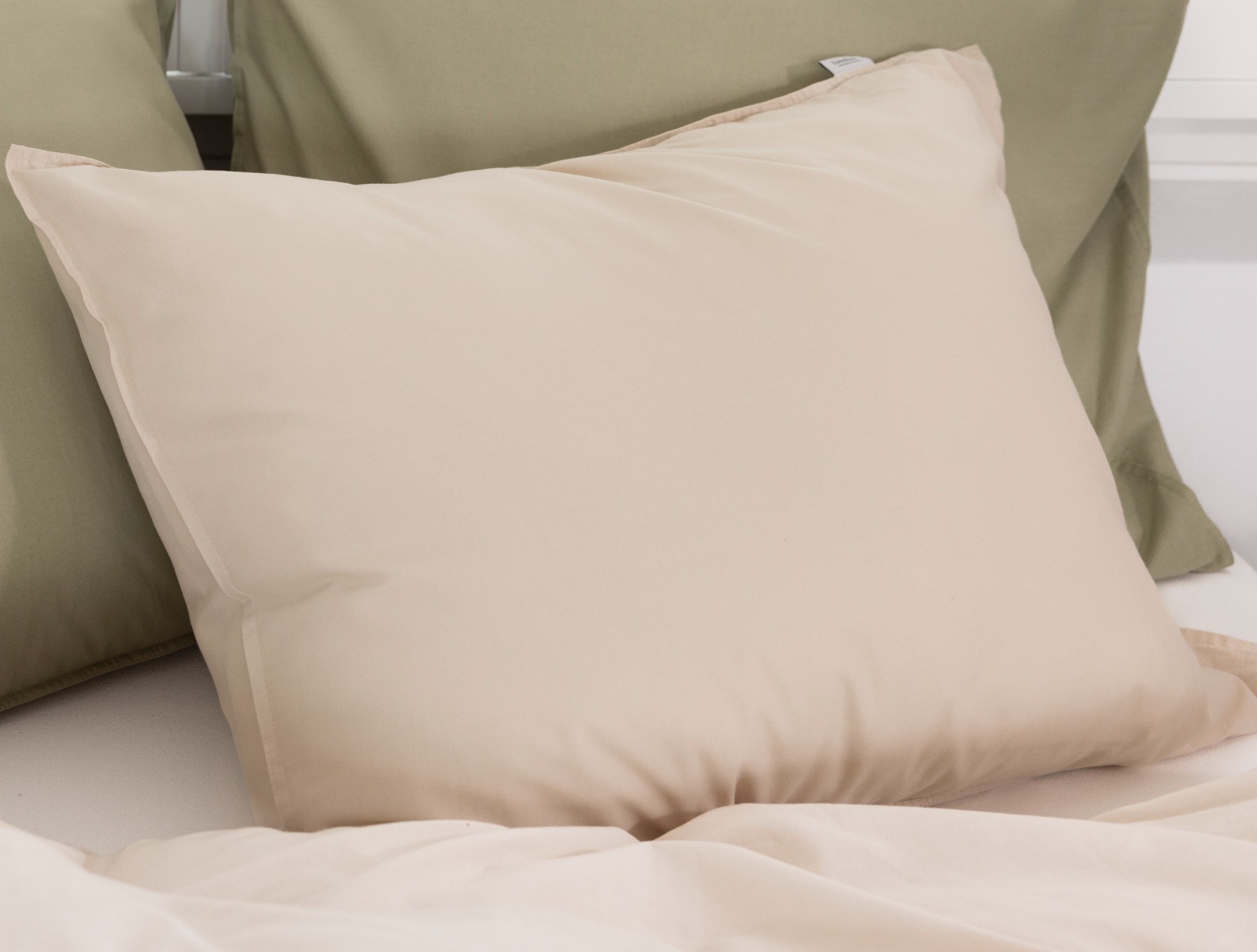 Linolux Kussensloop Washed Cotton Sand 60x70