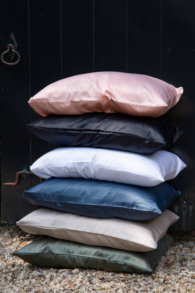 Linolux Kapselsloop Satin Beauty Dark Grey 60x70