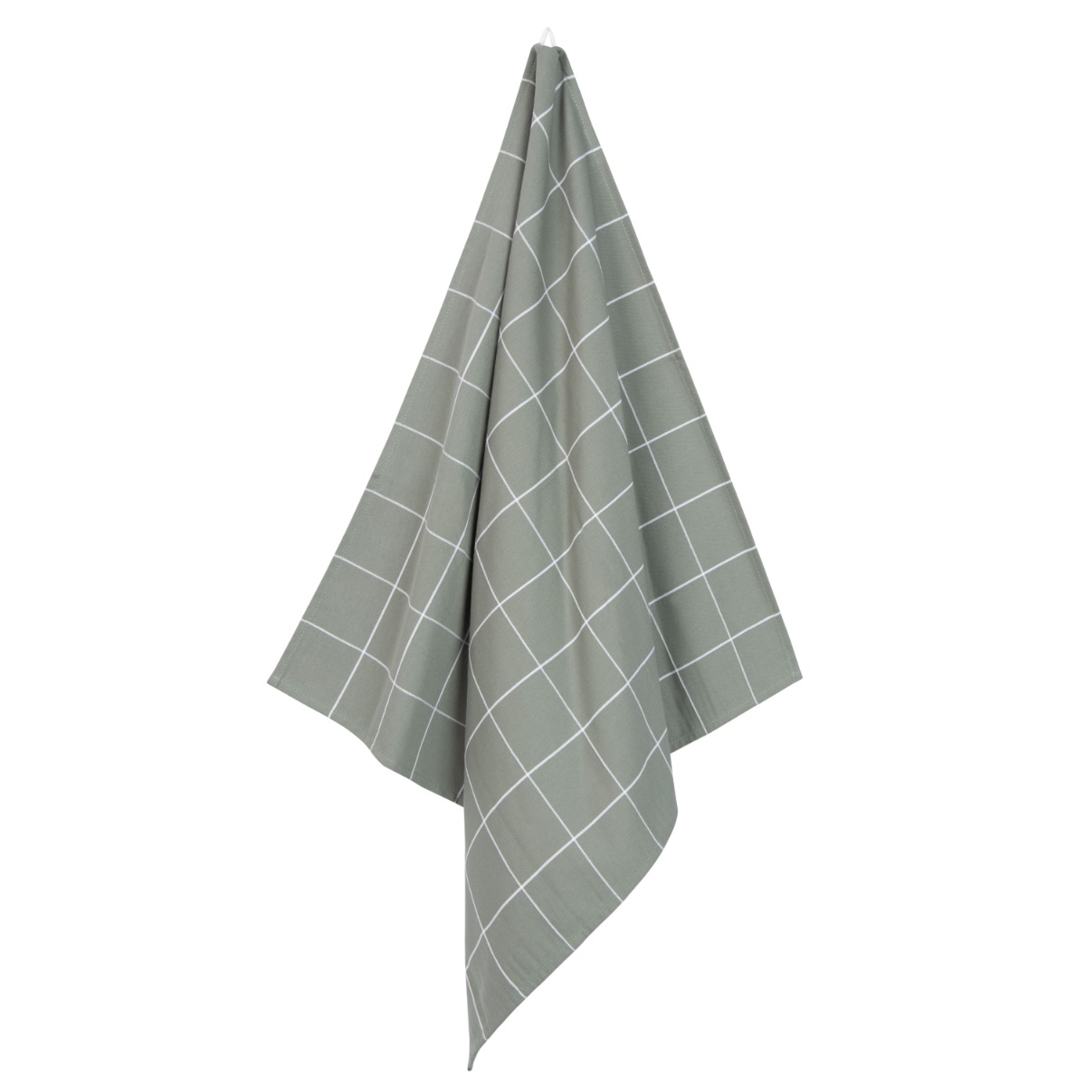 Linolux Theedoek Grote Ruit Grey/Green