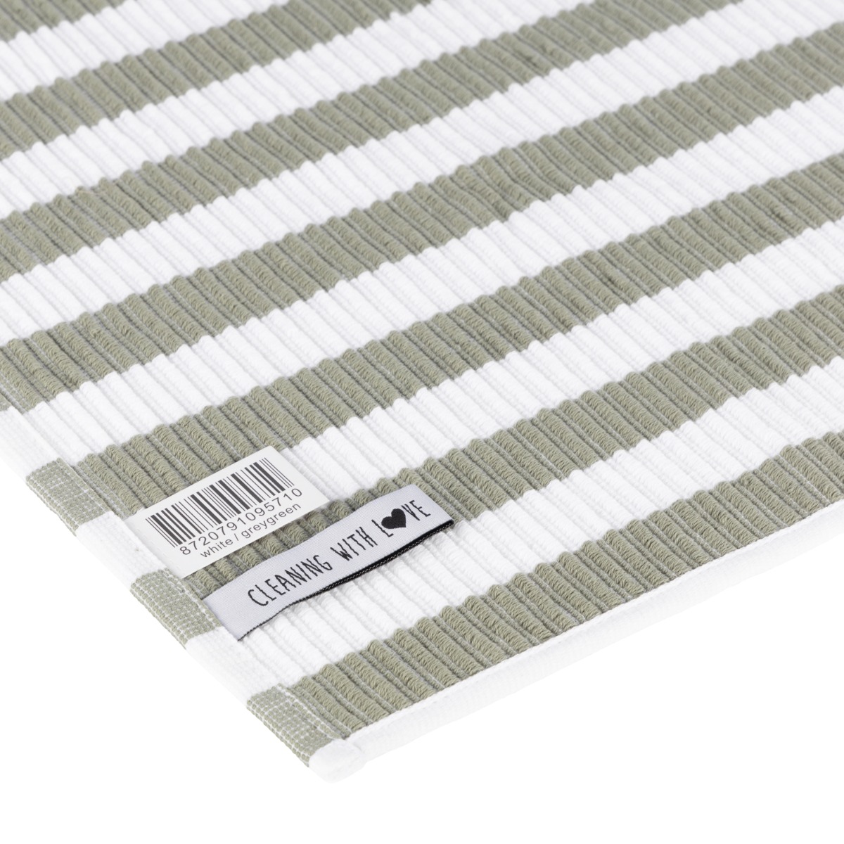 Linolux Vaatdoek White/Grey Green
