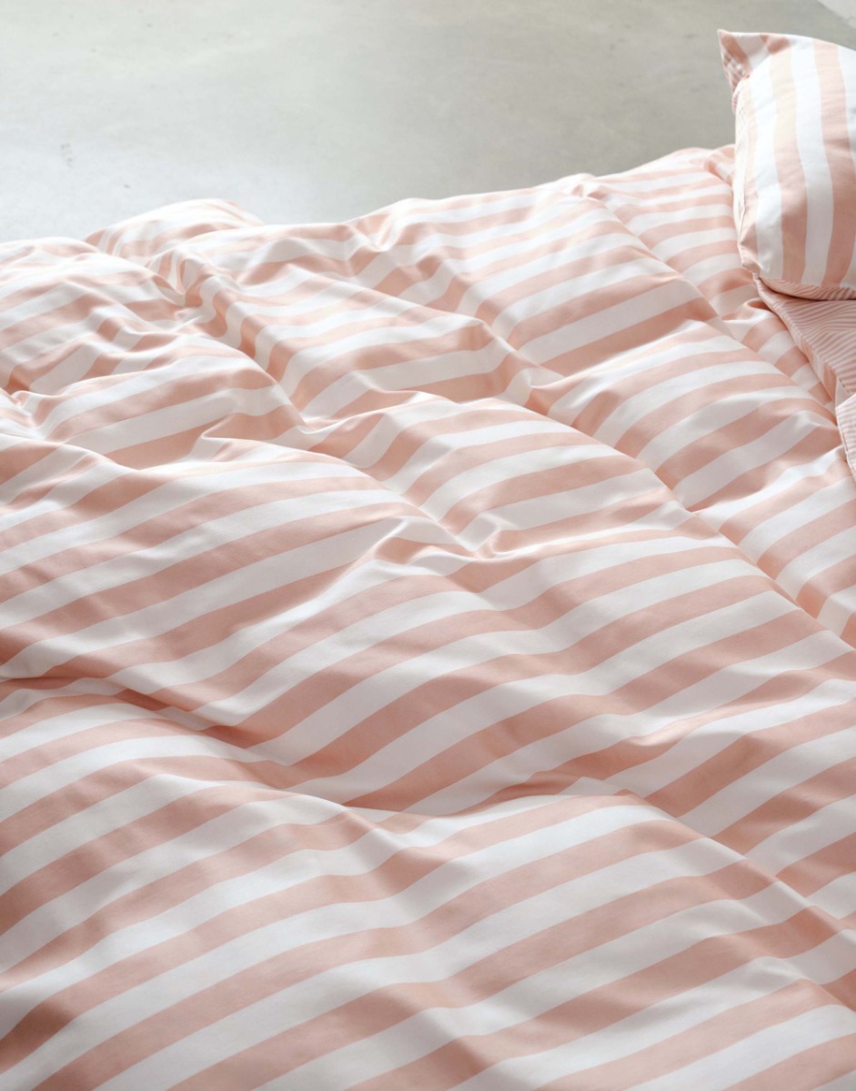 Marc O'Polo Dekbedovertrek Classic Stripe Rose Smoke