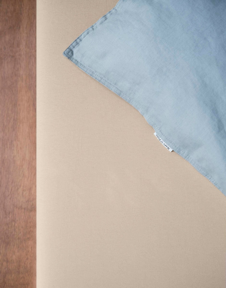 Marc O'Polo Hoeslaken Premium Organic Jersey Dark Sand