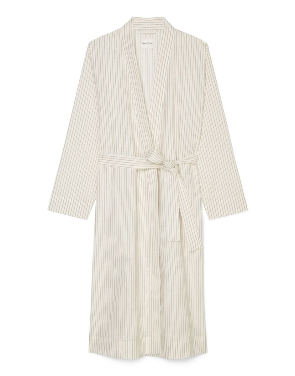 Marc O'Polo Kimono Classic Fine Stripe Dark Sand