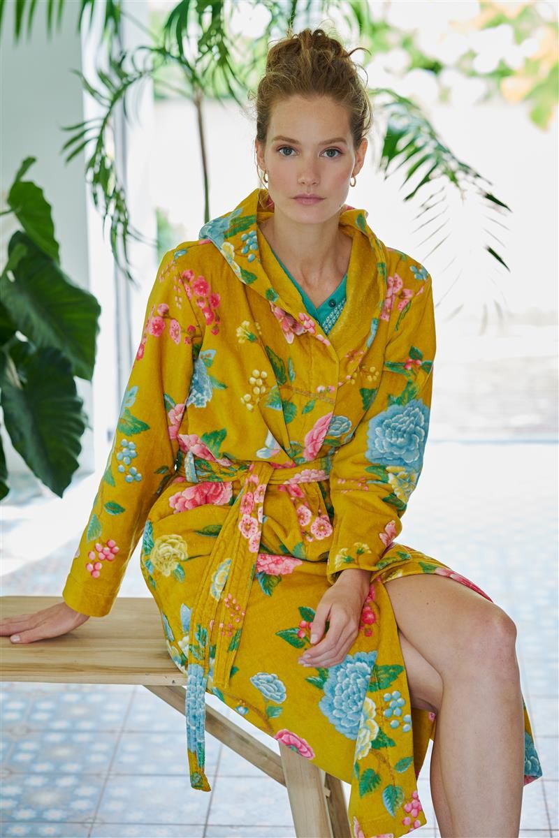 Pip Studio Badjas Good Evening Yellow