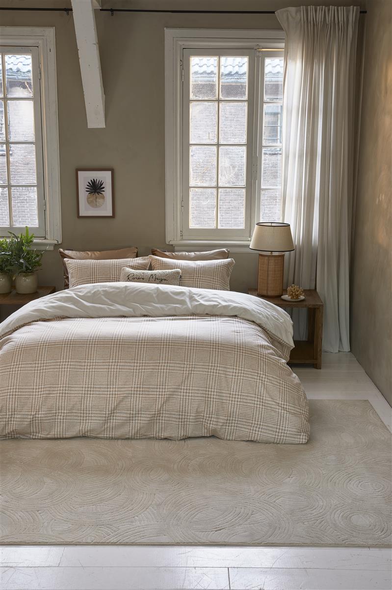 Riviera Maison Dekbedovertrek Flanel Eleanor Sand