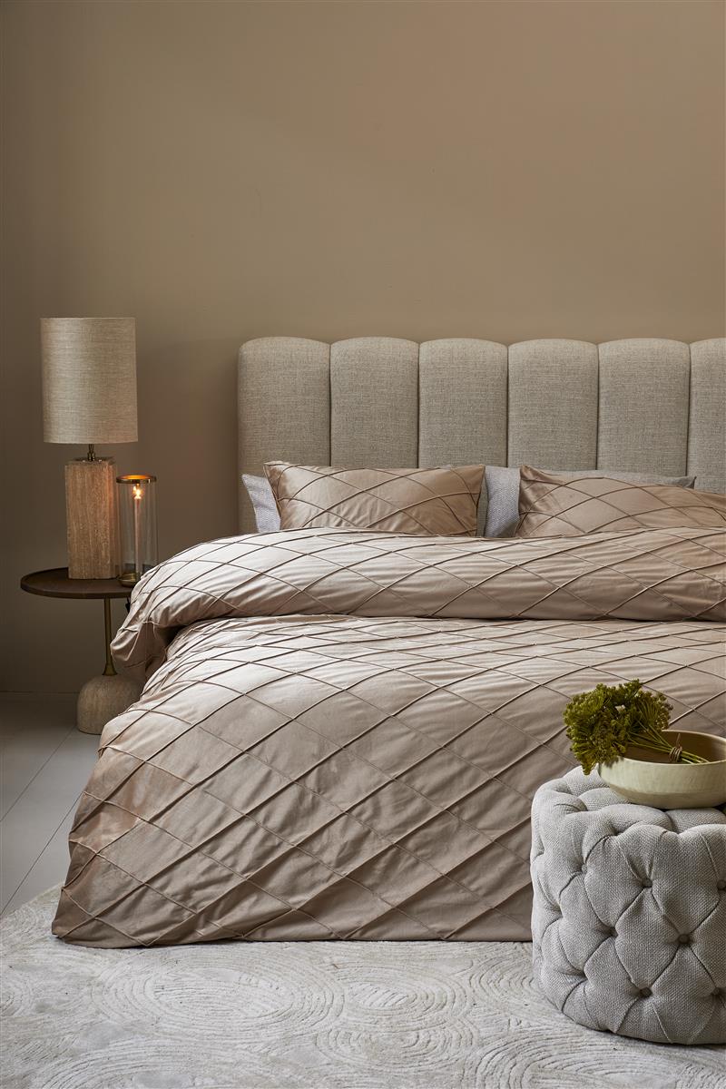 Riviera Maison Dekbedovertrek Velvet Diamond Sand