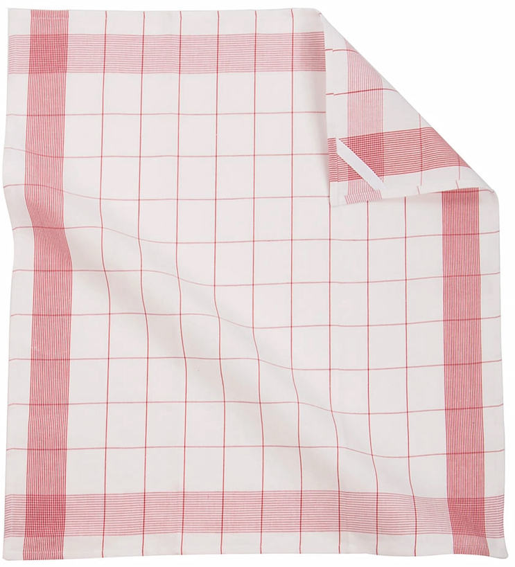 Linolux Halflinnen Glazendoek Elsa Rood 70x70 - 50% linnen