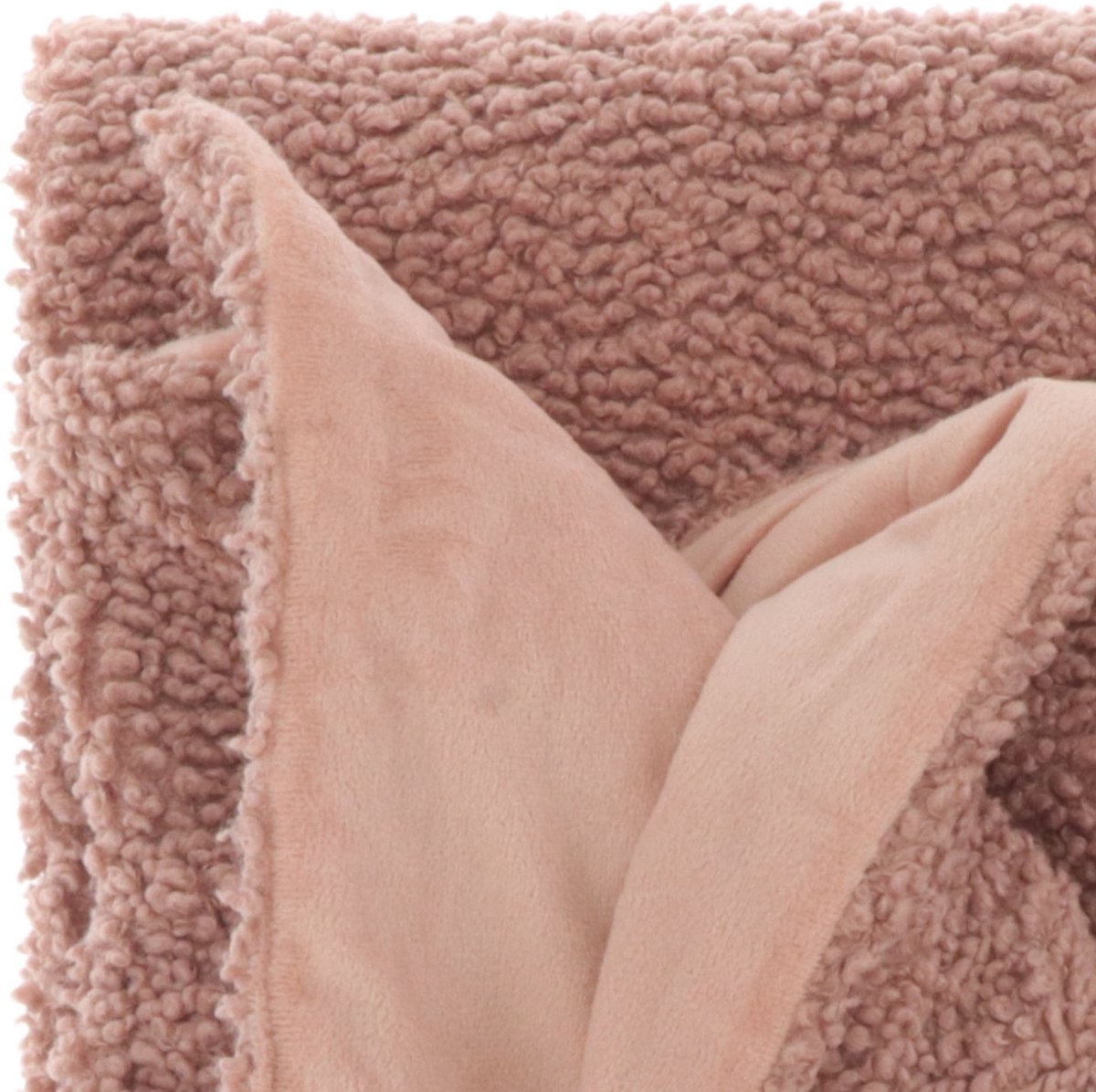 Unique Living Fleece Plaid Romie Old Pink 150x200