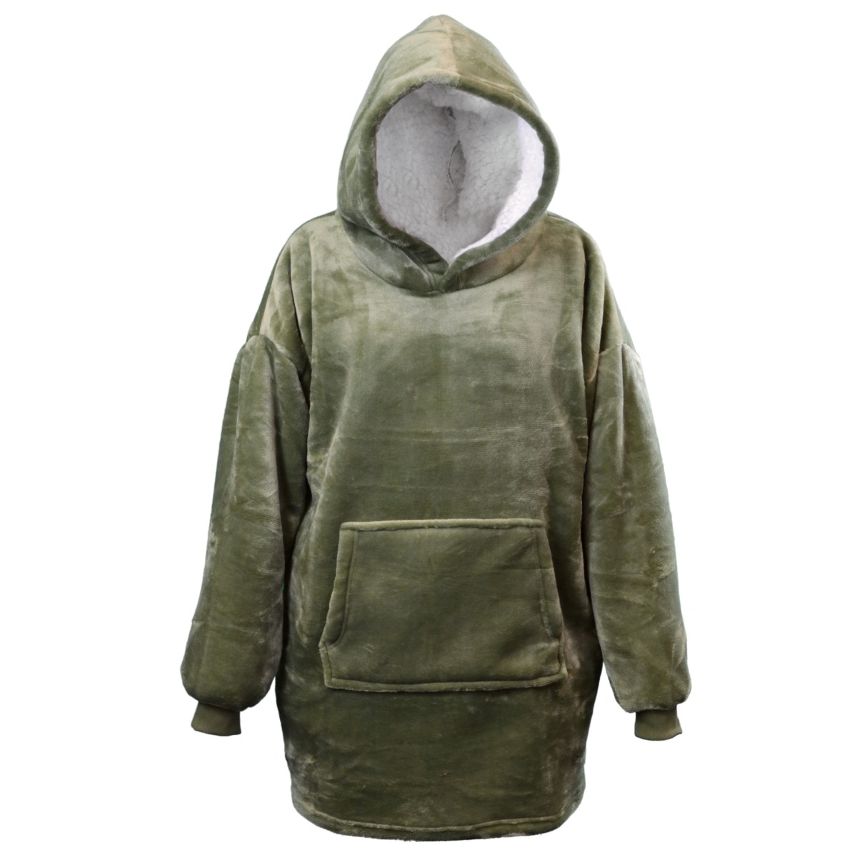 Unique Living Oversized Fleece Hoodie Deep Green