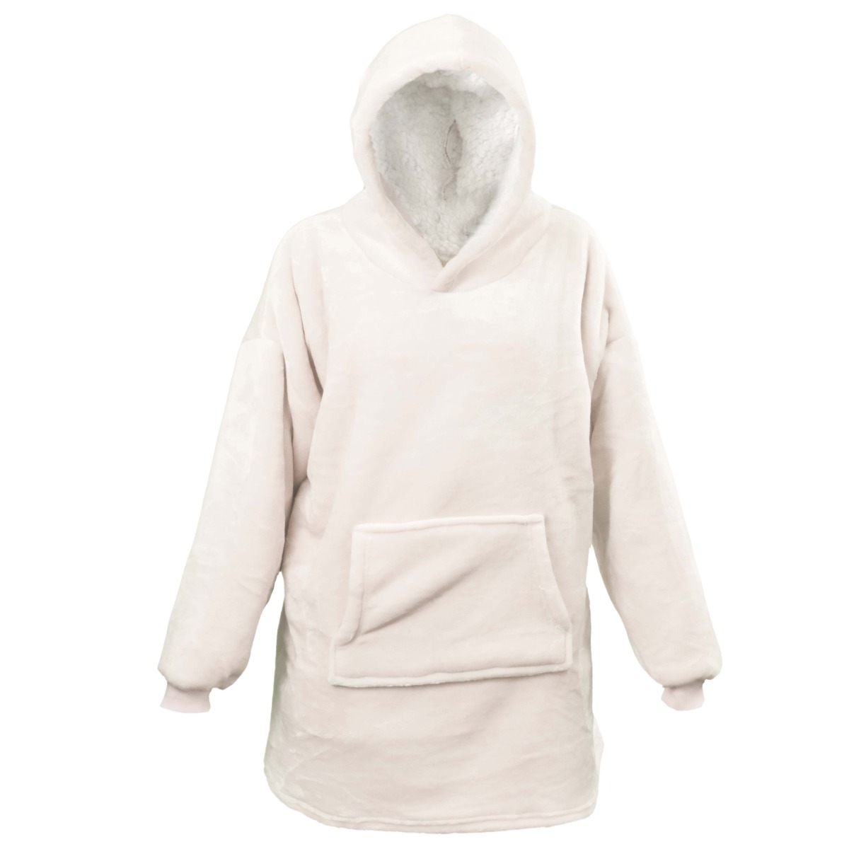 Unique Living Oversized Fleece Hoodie Dove White