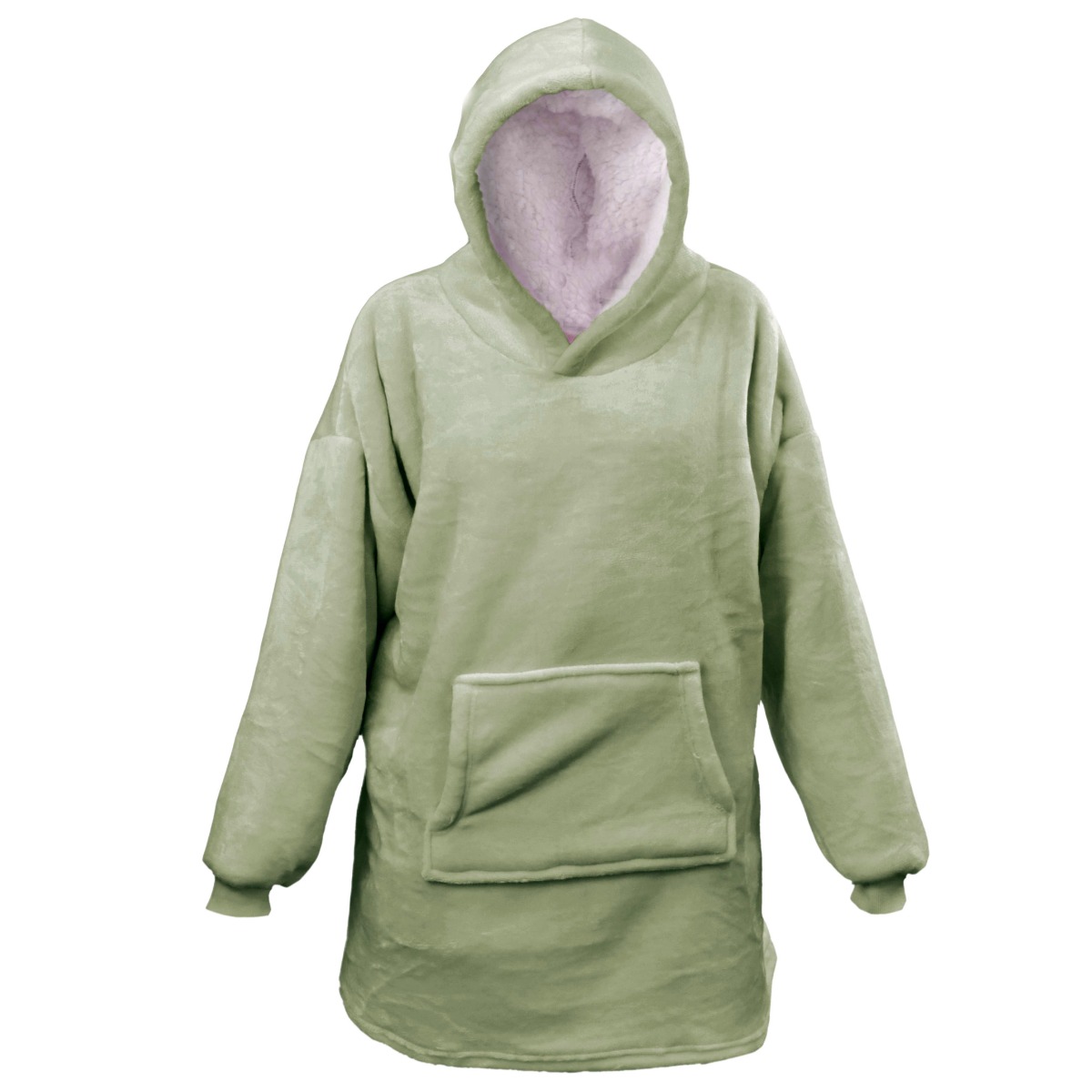 Unique Living Oversized Fleece Hoodie Tea Green