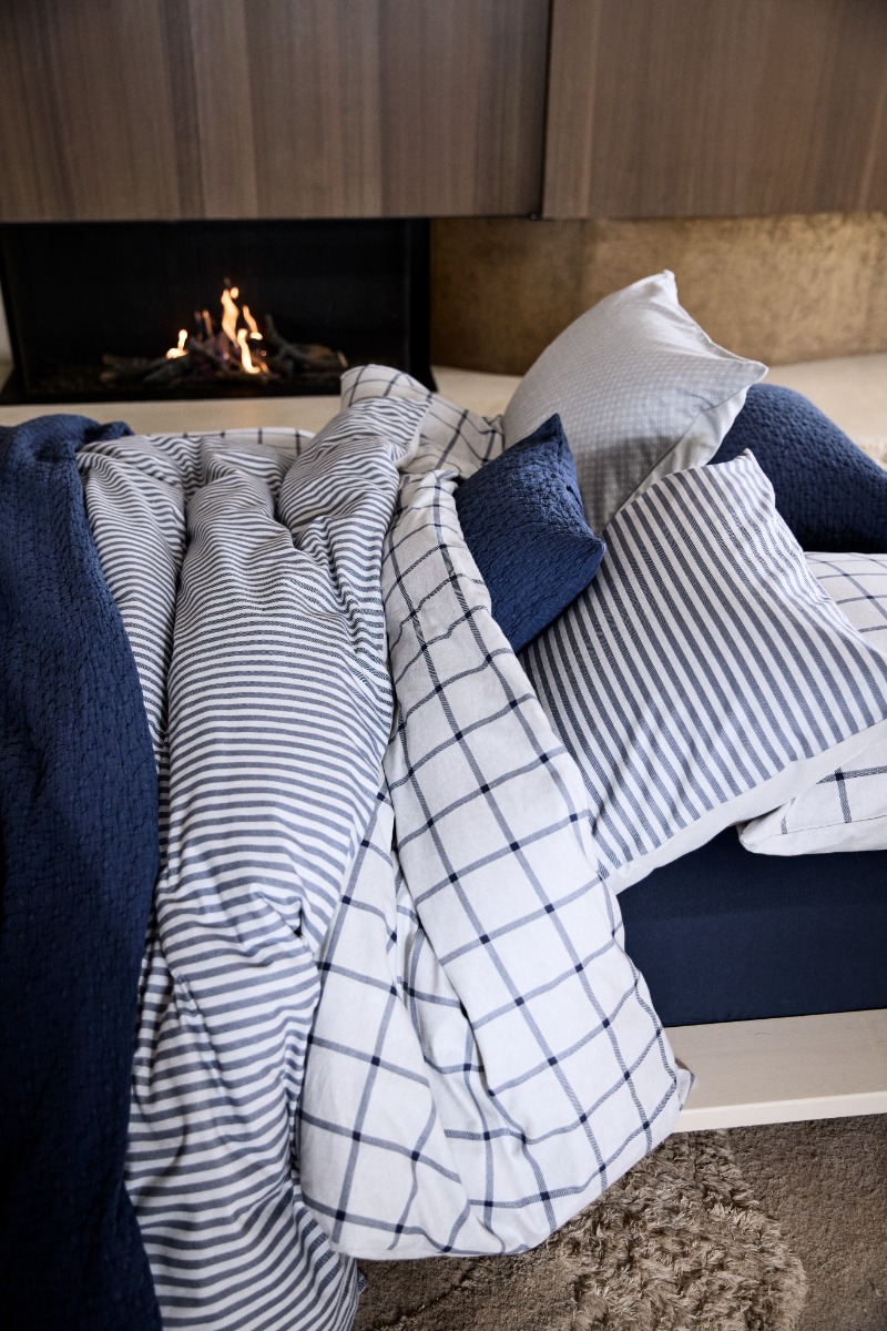 Vandyck Dekbedovertrek Flanel Dundee Blue Ink