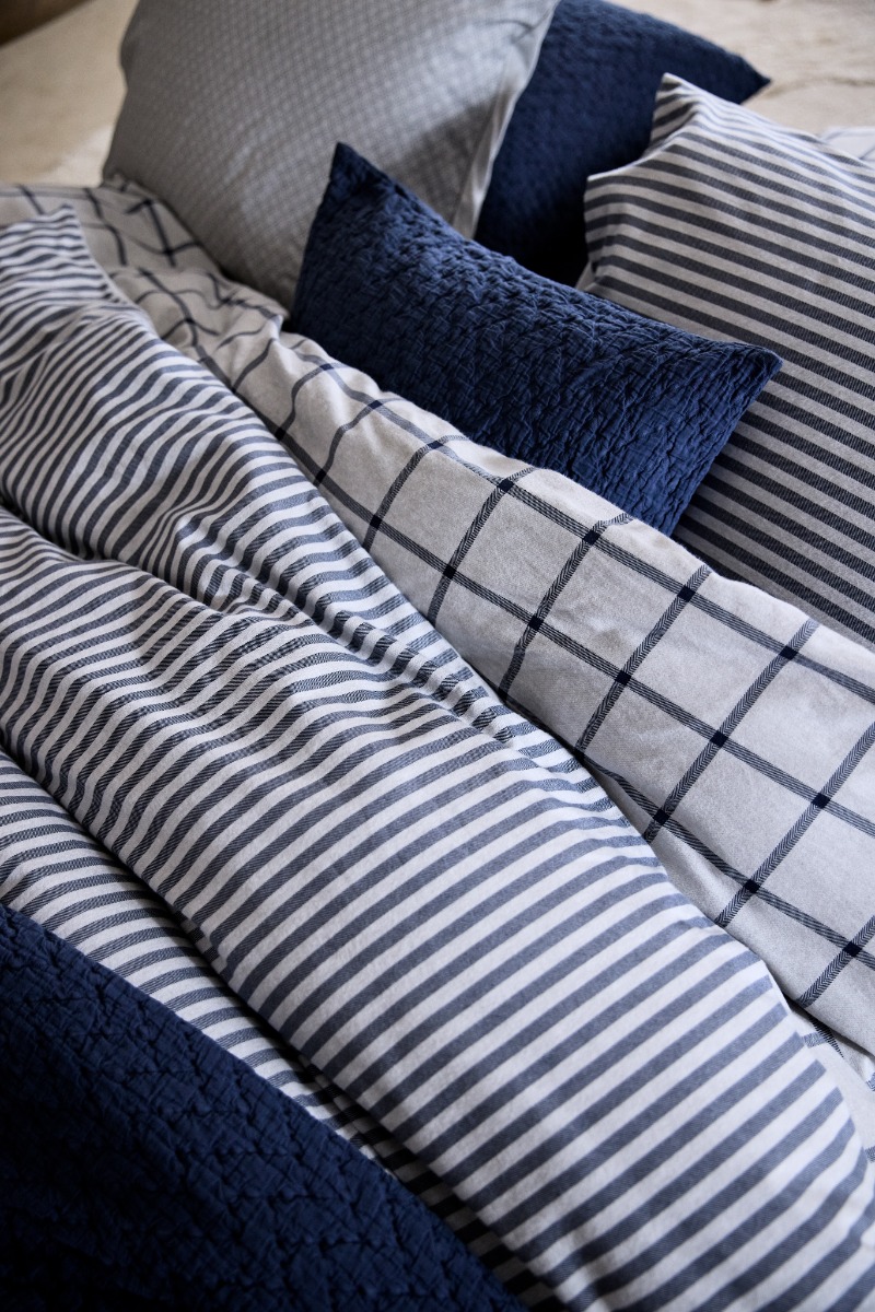 Vandyck Dekbedovertrek Flanel Glasgow Blue Ink