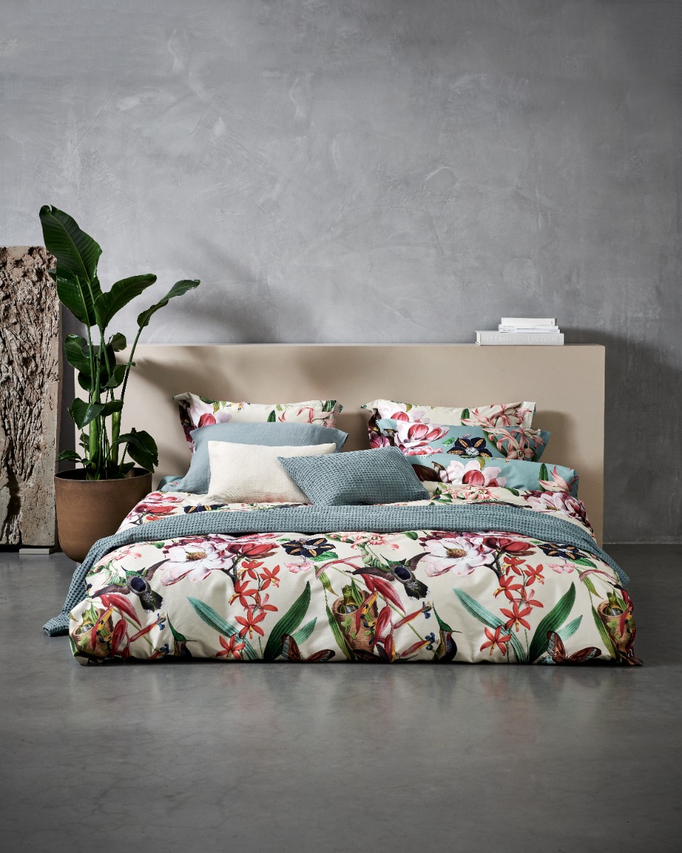 Vandyck Dekbedovertrek Flower Mix Cream Tan