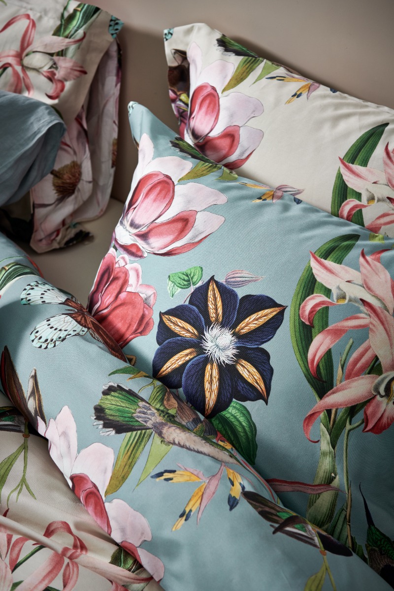Vandyck Dekbedovertrek Flower Mix Pearl Blue